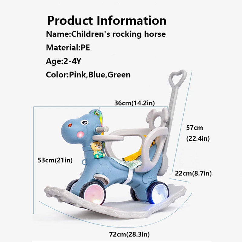 Cute Unicorn Rocking Horse Stroller