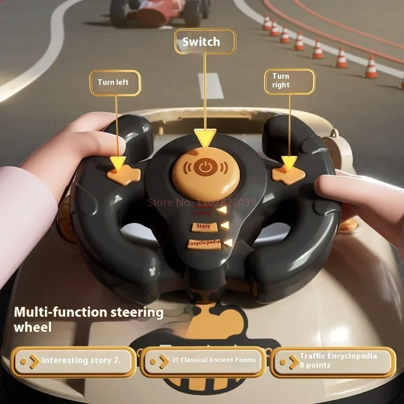 Racing Car Toy with Steering Wheel